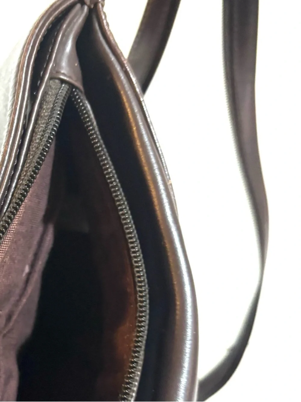Brown Leather Sling Bag - Unbranded